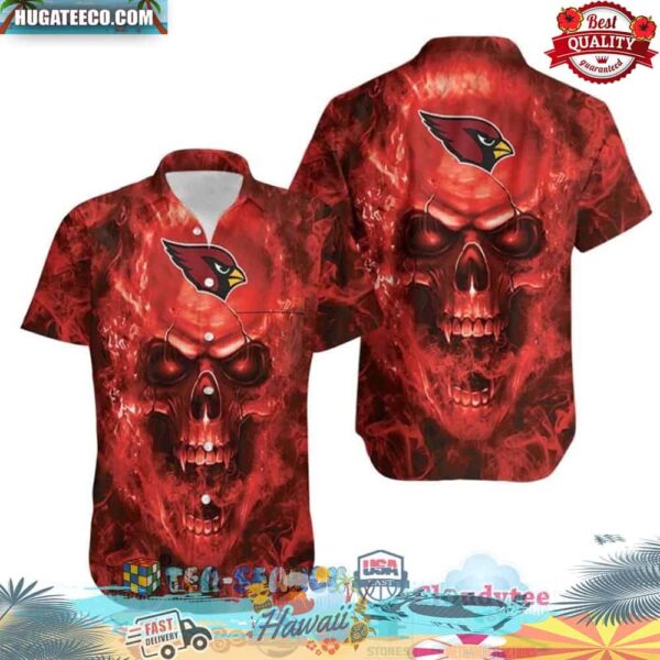 Skull Arizona Cardinals NFL Hawaiian Shirt