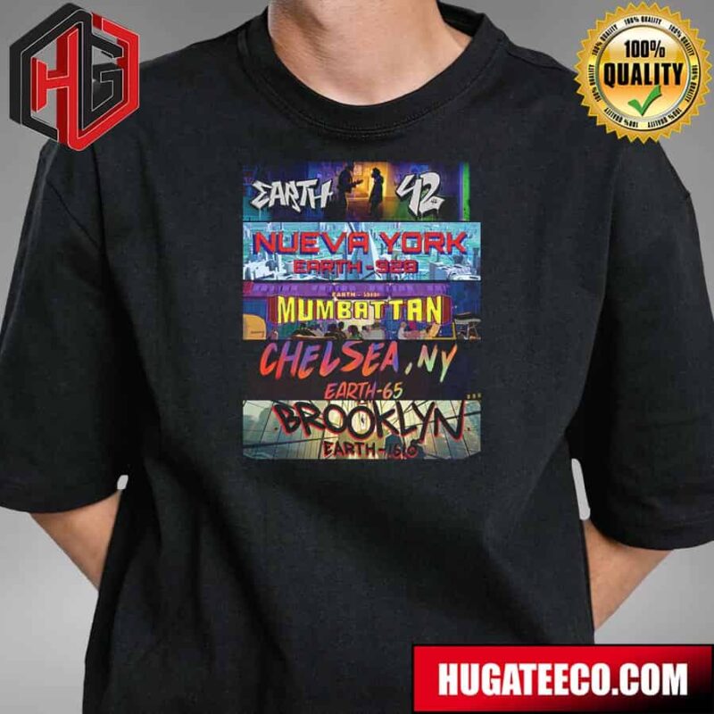 Spider-Man Across The Spider-Verse Happy Earth Day From Every Dimension T-Shirt