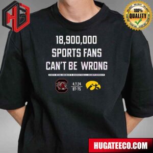 Sports Fan Cant Be Wrong South Carolina Gamecocks Vs Iowa Haweyes 2024 NCAA Basketball T-Shirt