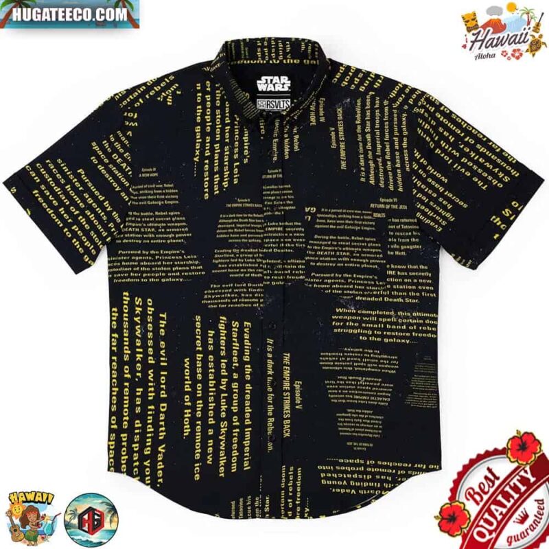 Star Wars The Crawl RSVLTS Collection Summer Hawaiian Shirt