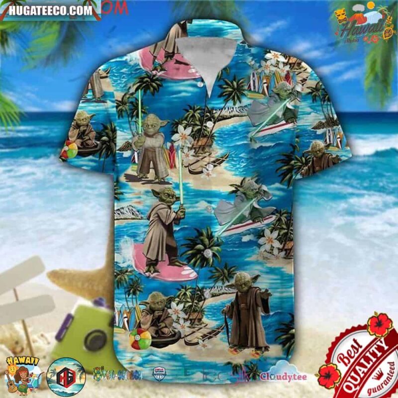 Star Wars Yoda Surfing Hawaiians Aloha