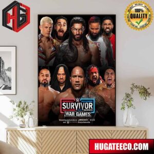 Survivor War Games WWE Streaming Exclusive On Peacock In Us And WWE Network Poster Canvas