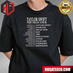 Taylor Swift The Eras Schedule Lists Tour 2024 T-Shirt