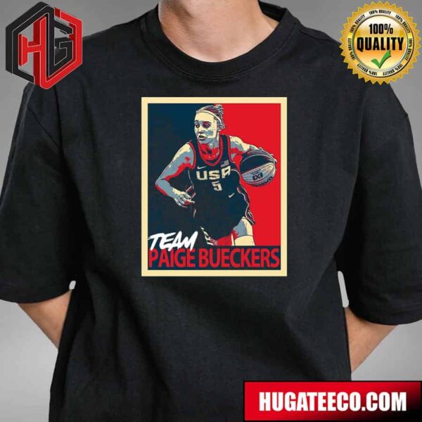 Team Defender Paige Bueckers No 5 Uconn Huskies T-Shirt