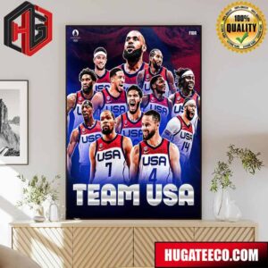 Team USA Men’s Basketball Announce A 12-Man Roster For Olympic Paris 2024 Poster Canvas