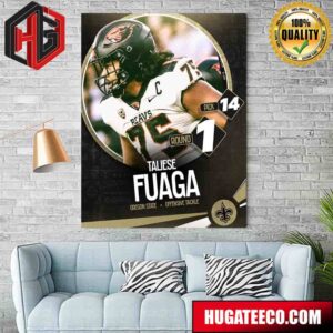 The 14th Pick In The 2024 NFL Draft The New Orleans Saints Select Ot Taliese Fuaga Poster Canvas