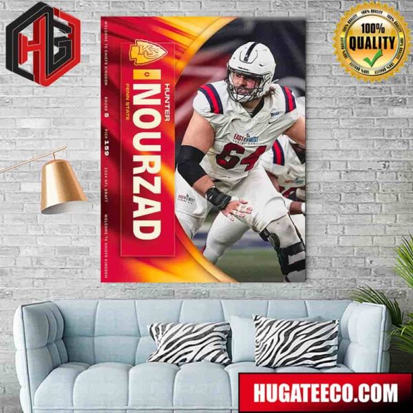 The 159th Pick Of The 2024 NFL Draft Kansas City Chiefs Have Selected Hunter Nourzad Poster Canvas