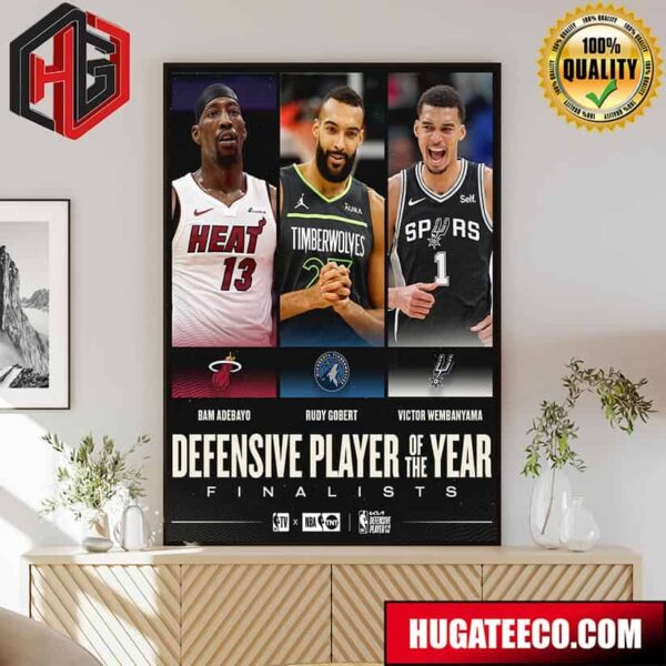 The 2023-24 Kia Defensive Player Of The Year NBA Finalists Poster Canvas