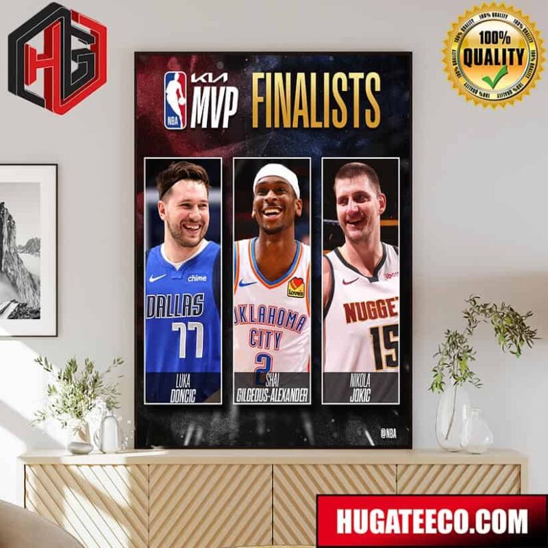 The 2023-24 KIA MVP Finalists NBA Awards Poster Canvas