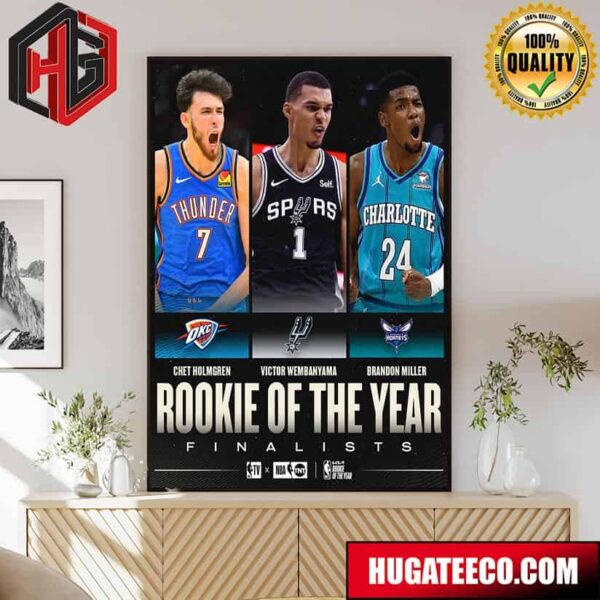 The 2023-24 KIA Rookie Of The Year NBA Finalists Poster Canvas