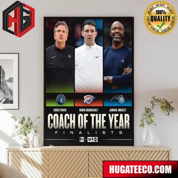 The 2023-24 NBA Coach Of The Year Finalists Poster Canvas