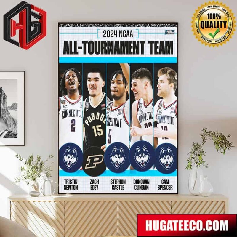 The 2024 All-Tournament Team NCAA March Madness Poster Canvas