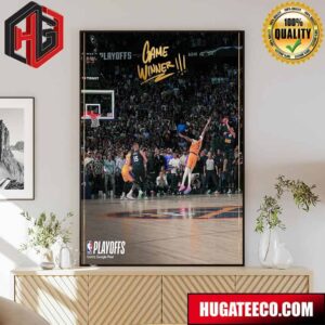 The 2024 NBA Playoffs Game Winner Is The Denver Nuggets Thanks To Jamal Murray’s Fatal Throw Poster Canvas