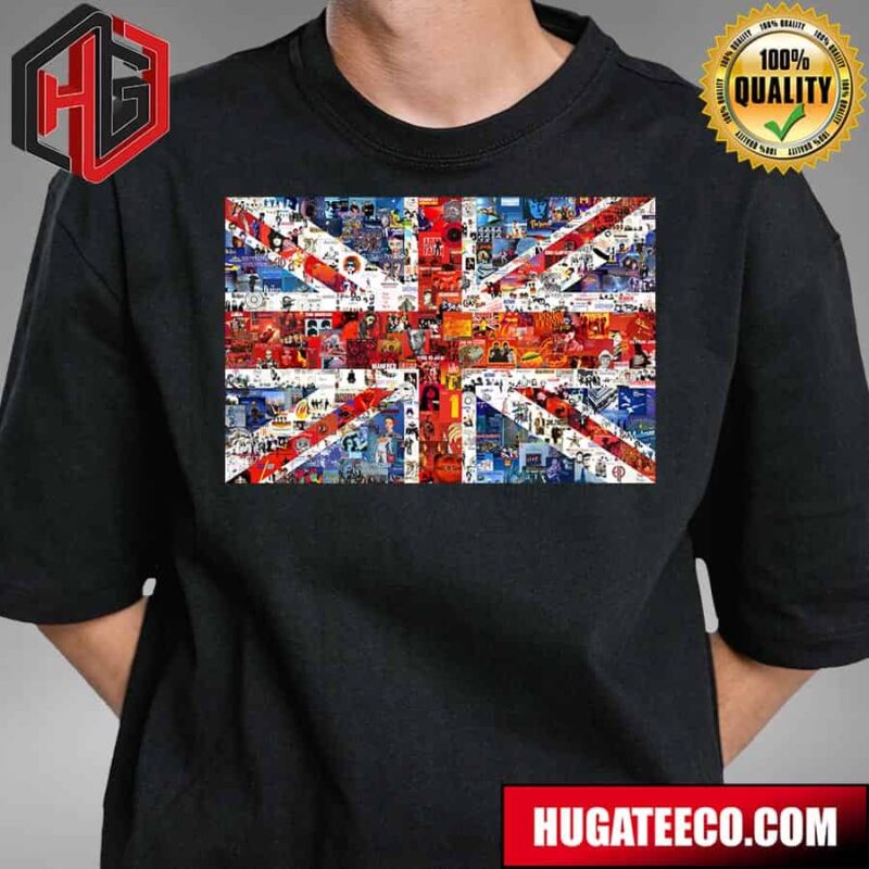 The 5 Greatest British Bands Of All Time Is The Beatles Led Zeppelin Pink Floyd The Rolling Stones And Queen T-Shirt