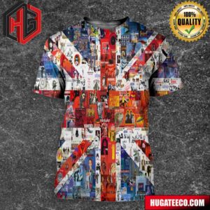 The 5 Greatest British Bands Of All Time Is The Beatles Led Zeppelin Pink Floyd The Rolling Stones And Queen All Over Print Shirt