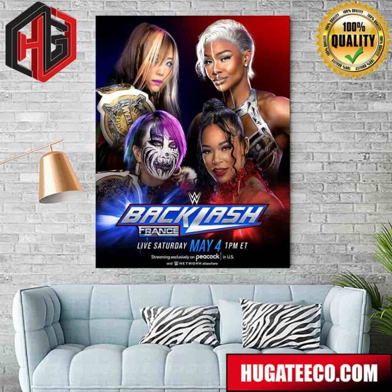The Kabuki Warriors Vs Cargill And Belair WWE Backlash France Live Saturday May 4 Poster Canvas