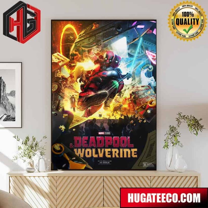 The Last Action Heroes Deadpool And Wolverine Poster Canvas