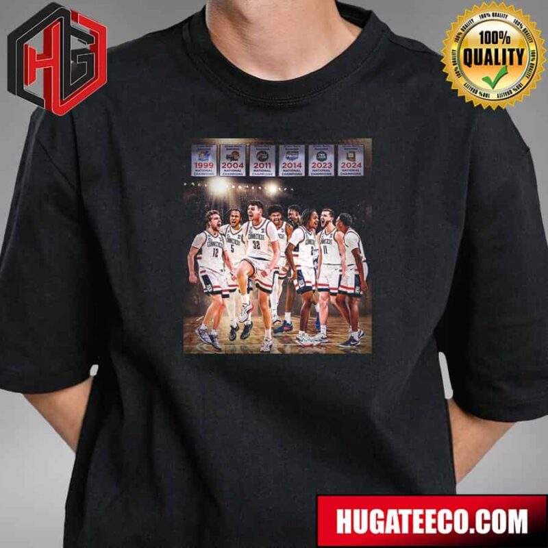 The Uconn Huskies Go Back-To-Back For The 2024 NCAA National Championship T-Shirt
