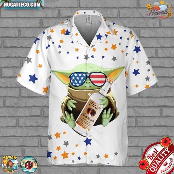 Tito’s Handmade Vodka Baby Yoda Hawaiian Shirt