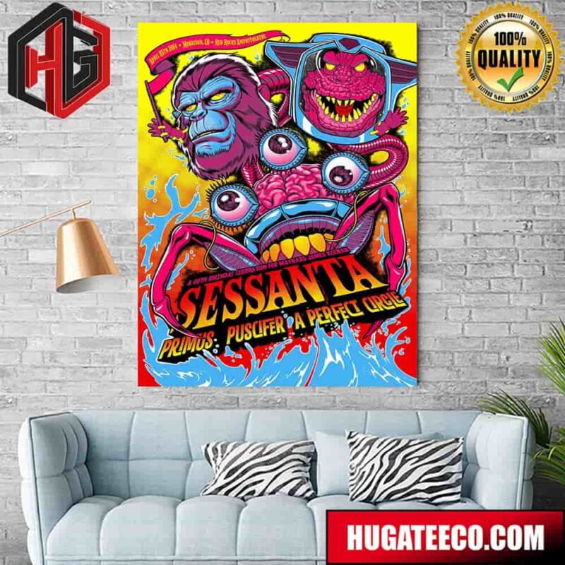 Tonights Sessanta Performance At The Red Rocks Amphitheatre With Primus Puscifer A Perfect Circle Limited-Edition Items Poster Canvas