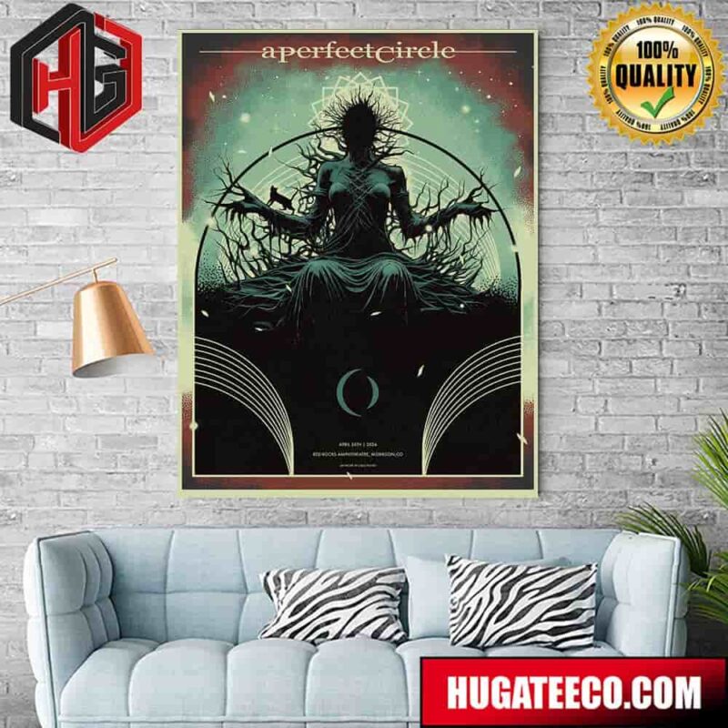 Tonight’s Poster For Morrison CO A Perfect Circle April 26 2024 Red Rocks Amphitheatre Limited Poster Poster Canvas