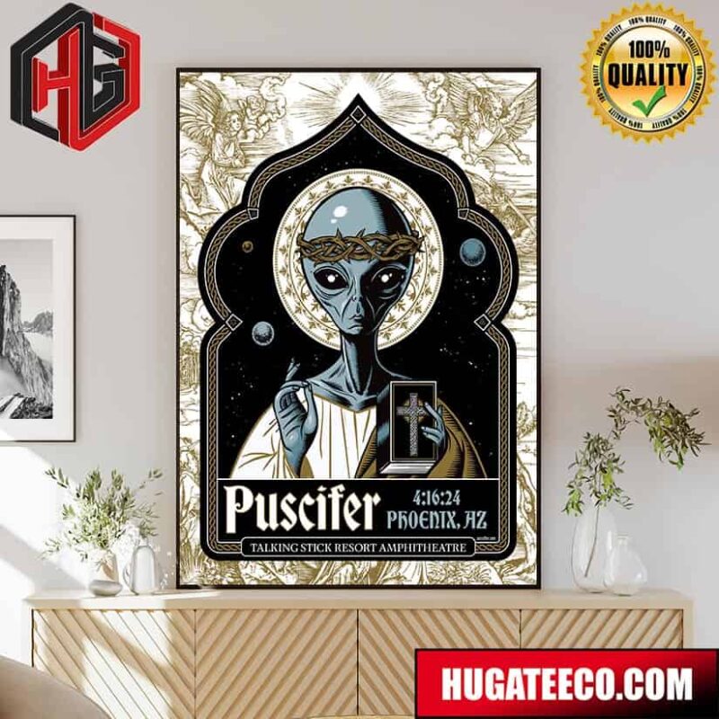 Tonight’s Poster For Phoenix Az Limited Edition Puscifer April 16 2024 Talking Stick Resort Amphitheatre Poster Canvas
