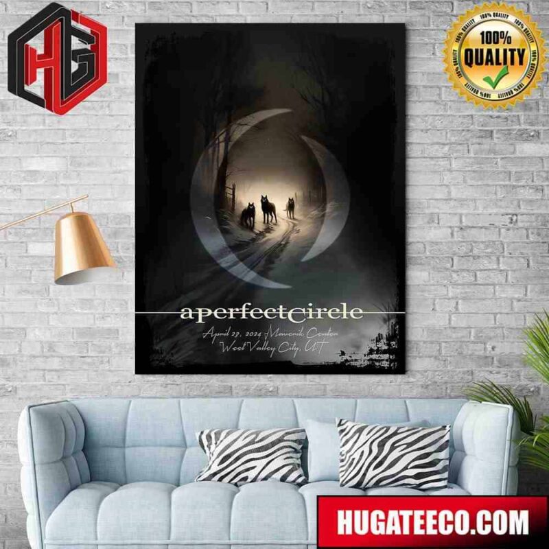Tonight’s Poster For West Valley City Ut A Perfect Circle April 23 2024 Poster Canvas