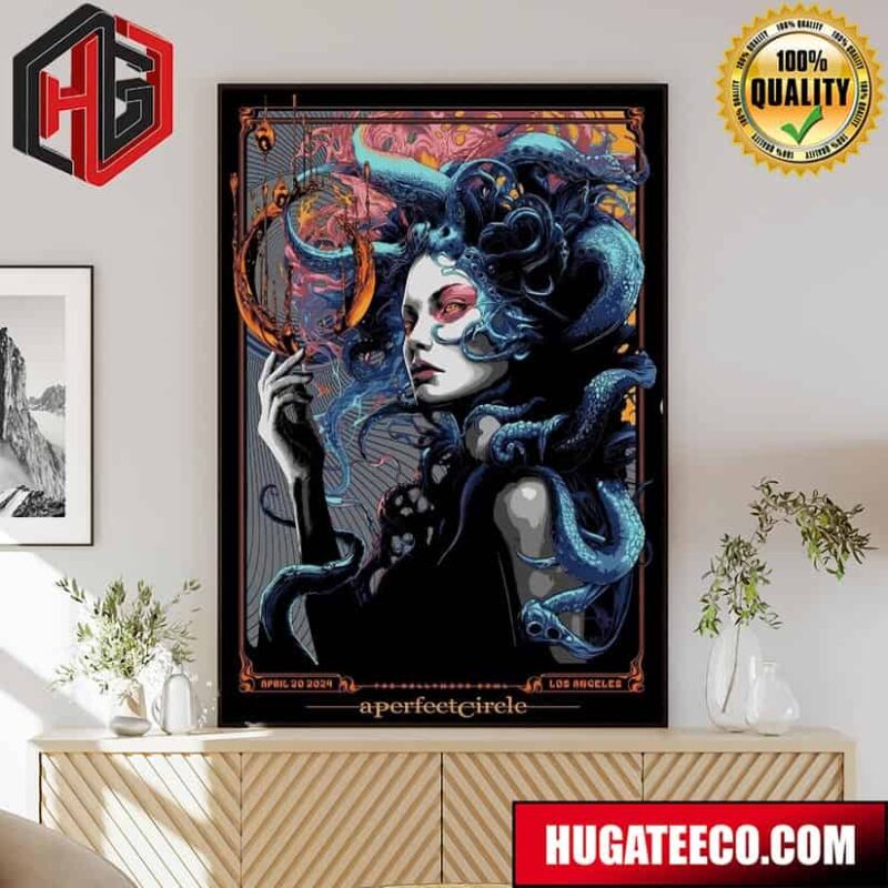Tonight’s Sessanta Tour Sea Witch A Perfect Circle At The Hollywood Bowl Los Angeles Ca April 20 2024  Limited Edition Poster Canvas