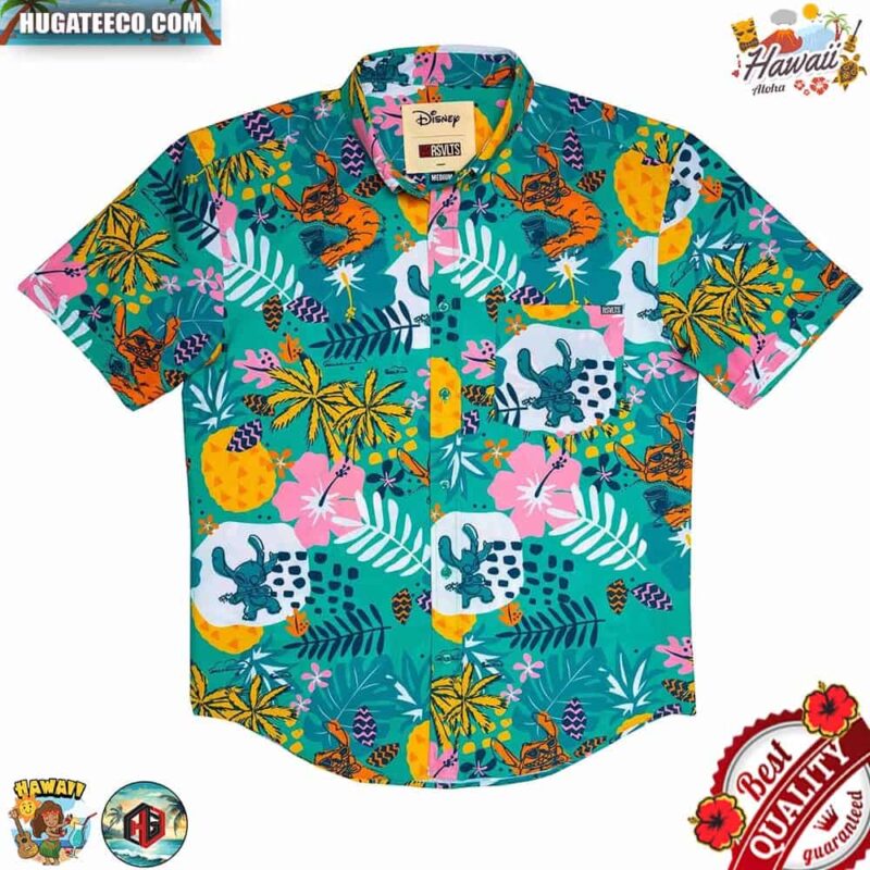 Tourist Style From Disney’s Lilo Stitch  RSVLTS Collection Summer Hawaiian Shirt