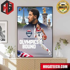 Tyrese Haliburton Indiana Fever Is One Of 12 Players To Be Named To The Usa Basketball 2024 Olympic Roster Poster Canvas