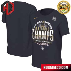 UConn Huskies Nike Women’s 2024 NCAA Men’s Basketball National Champions T-Shirt