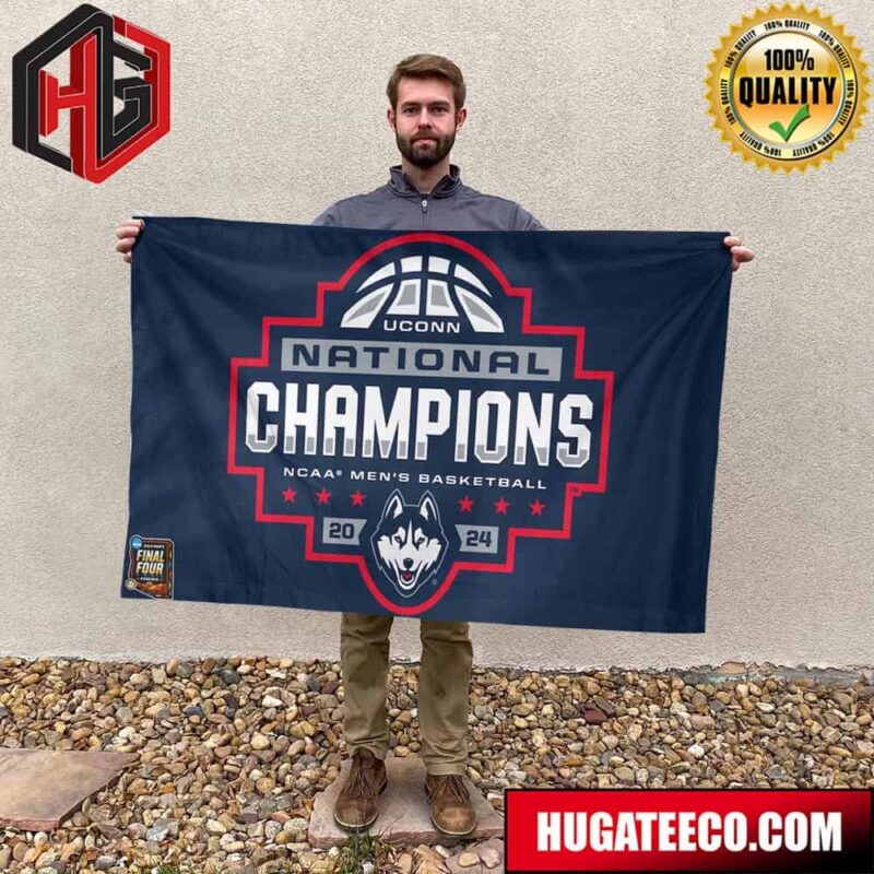 UConn Huskies WinCraft 2024 NCAA Men’s Basketball National Champions Garden House Flag
