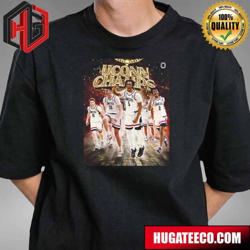 Uconn Huskie Men’s Basketball Back To Back Natty National Champions NCAA 2024 T-Shirt