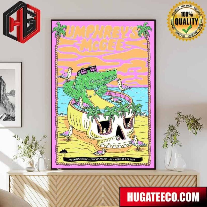 Umphrey’s Mcgee The Windjammer Isle Of Palms Sc April 18 19 2024 Limited Poster Poster Canvas