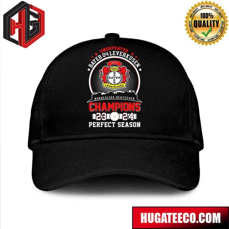 Undefeated 29-0 Bayer 04 Leverkusen Bundesliga Champions 2024 Perfect Season Classic Hat-Cap