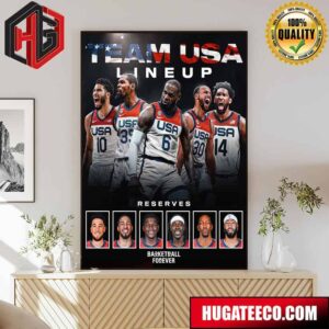 United States National Basketball Team Lineup Olympic Basketball Forever Poster Canvas