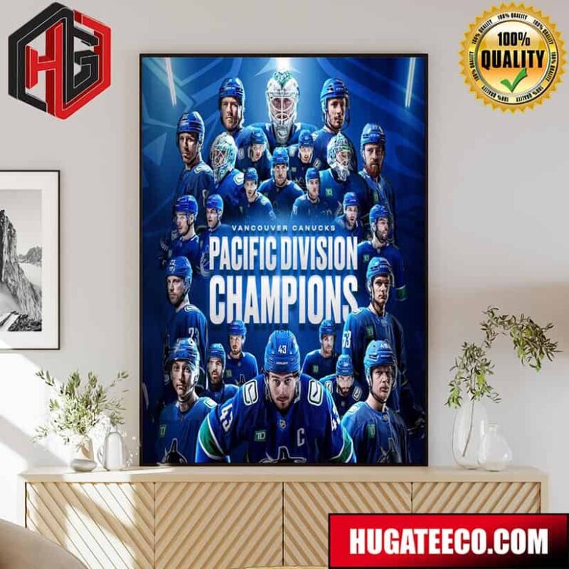 Vancouver Canucks Pacific Division Champions Poster Canvas