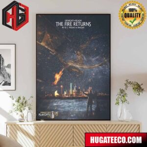 Vegas Golden Knights NHL Uknight The Realm The Fire Returns Stanley Cup Playoffs 2024 Poster Canvas