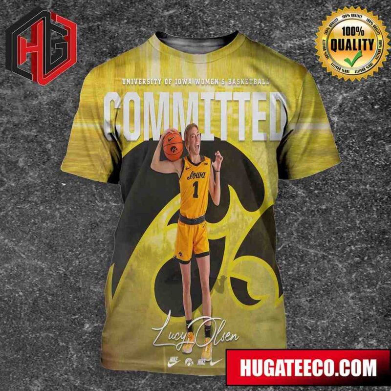 Welcome Lucy Olsen To Iowa Hawkeyes Women’s Basketball 2024 All Over Print Shirt