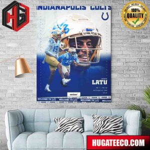 Welcome To The Indianapolis Colts NFL Laiatu Latu Poster Canvas