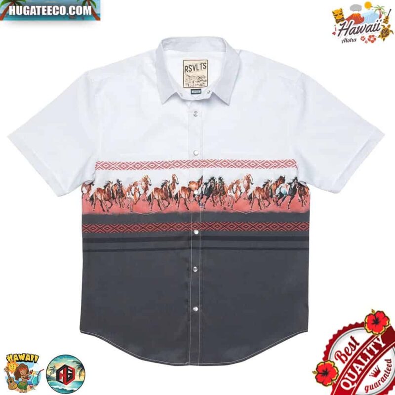 Western Collection Runnin Wild  RSVLTS Collection Summer Hawaiian Shirt