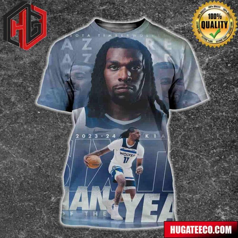 Wolves Naz Reid Named 2023-24 Kia NBA Sixth Man Of The Year All Over Print Shirt