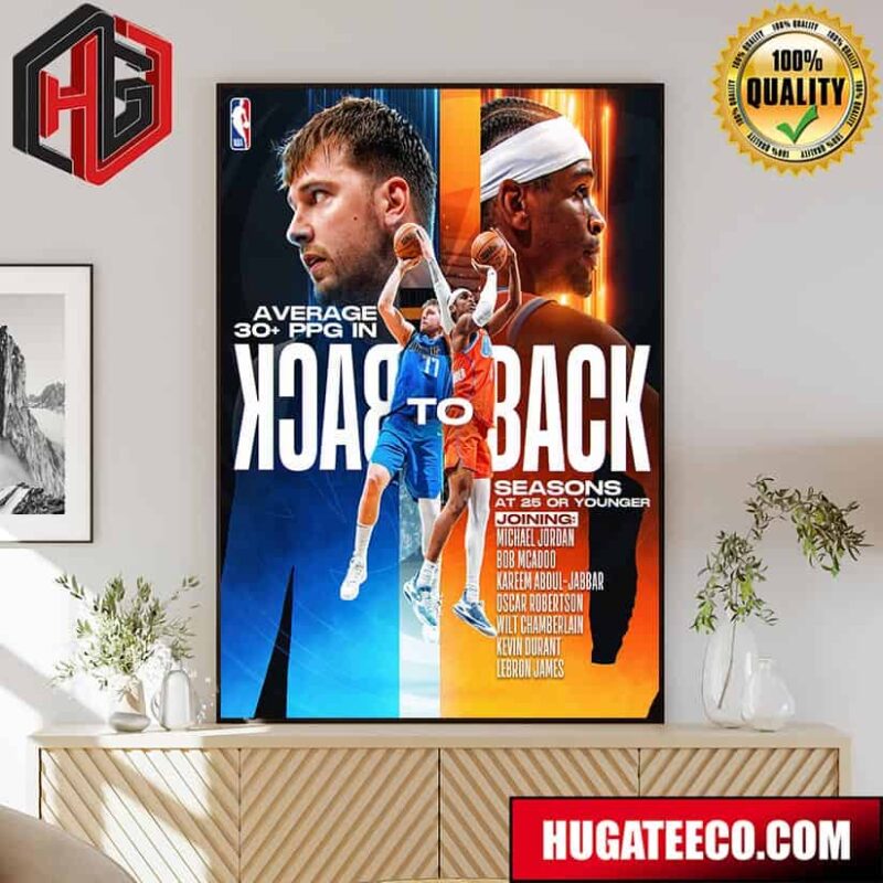 Young Superstars NBA Some Elite Company Back To Back Season At 25 Or Younger Poster Canvas