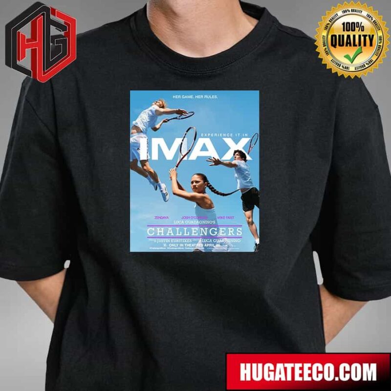 Zendayas New Poster For Challengers On April 26 Mike Faist And Josh Oconnor Will Be In Theaters T-Shirt