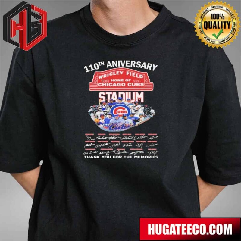 110th Anniversary Weigley Field 1914-2024 Home Of Chicago Cubs MLB Thank You For The Memories Unisex T-Shirt