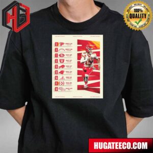 2024 Away Schedule List Kansas City Chiefs NFL Unisex T-Shirt Hoodie