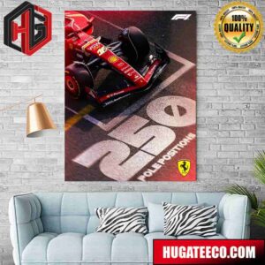 250 Poles Congratulations Scuderia Ferrari Hp F1 Home Decor Poster Canvas