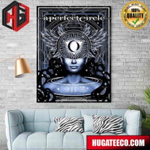 A Perfect Circle Show Poster For Chicago Il On May 1st 2024 Wintrust Arena Poster Canvas