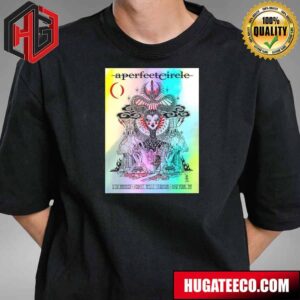 A Perfect Circle Show Rainbow Foil Forest Hills Goddess Forest Hills On V Iv Mmxxiv At Stadium New York Ny Unisex T-Shirt