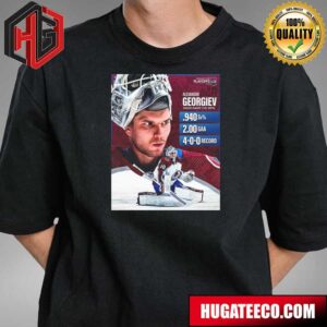 Alexandar Georgiev Sice Game 1 Vs Wpg Stanley Cup Playoffs T-Shirt